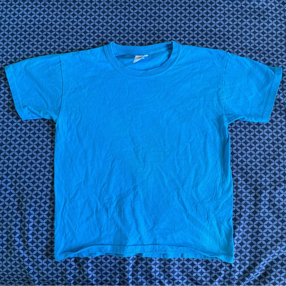 Gildan Cotton Blue Boys Tee Boy’s S Youth Soft